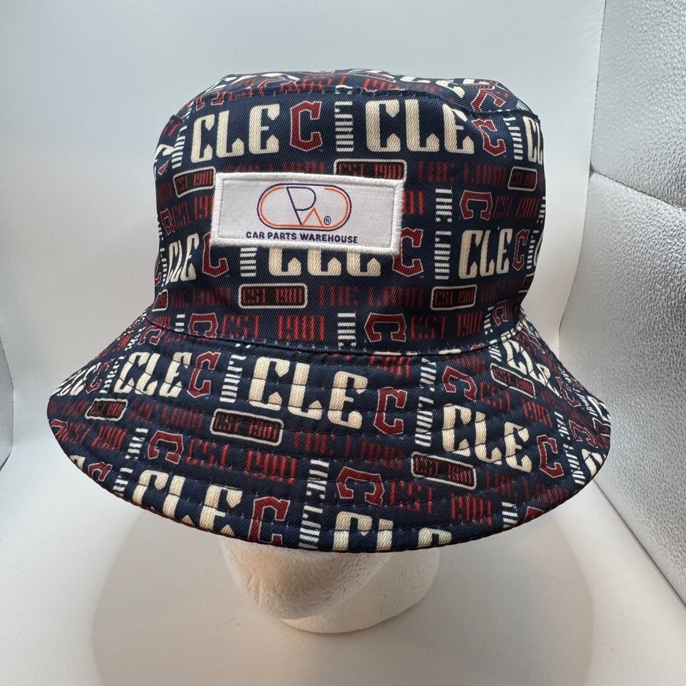 Cleveland Guardians OS Bucket Hat Unisex Navy Burgundy Reversible CLE Graphic
